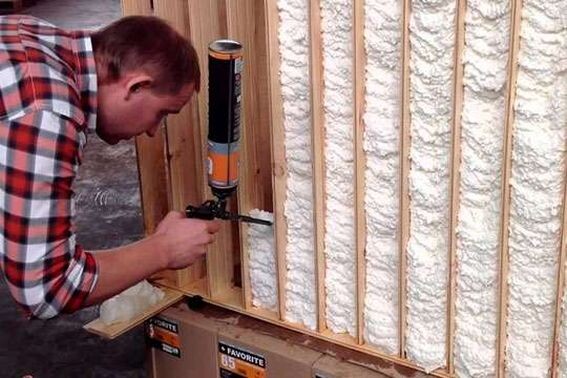 Утепление стены ППУ