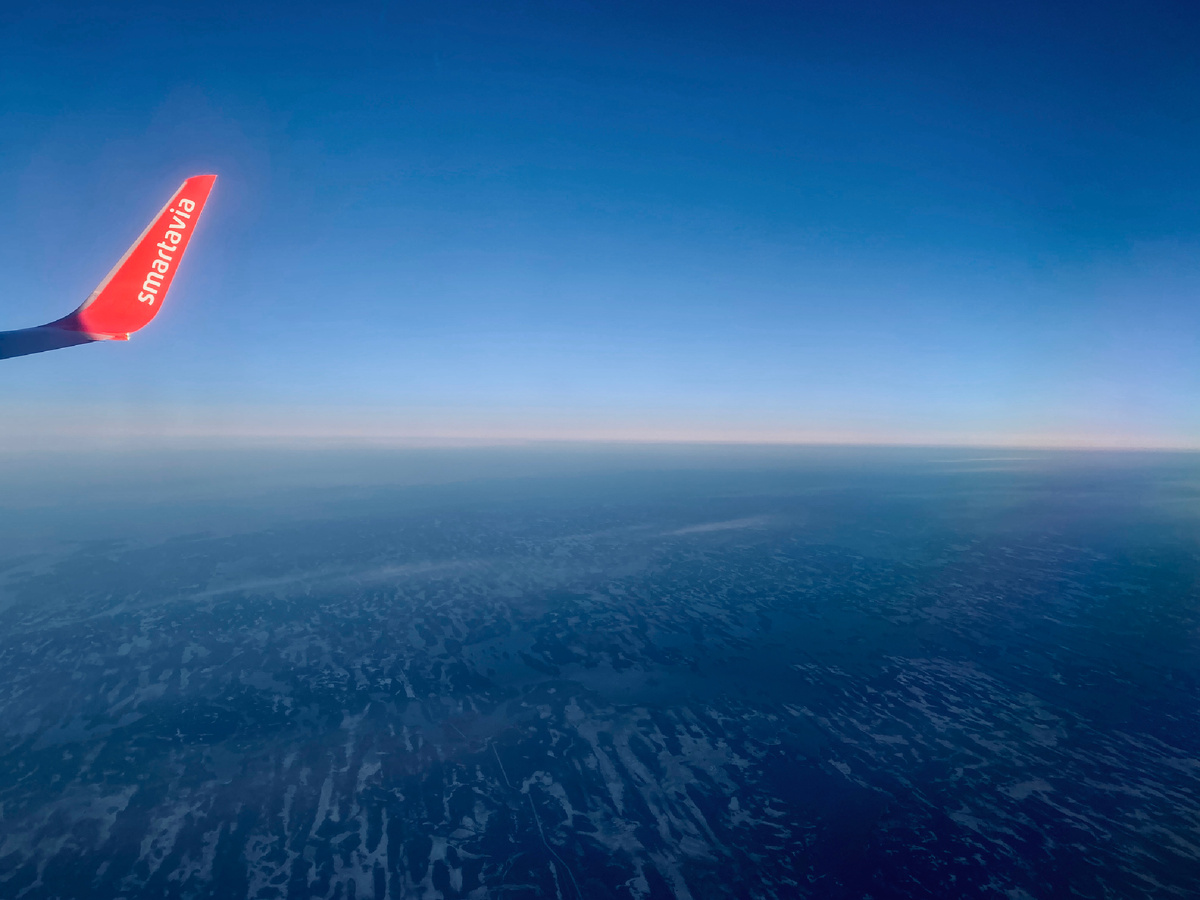 Подлетаем к Кольскому полуострову