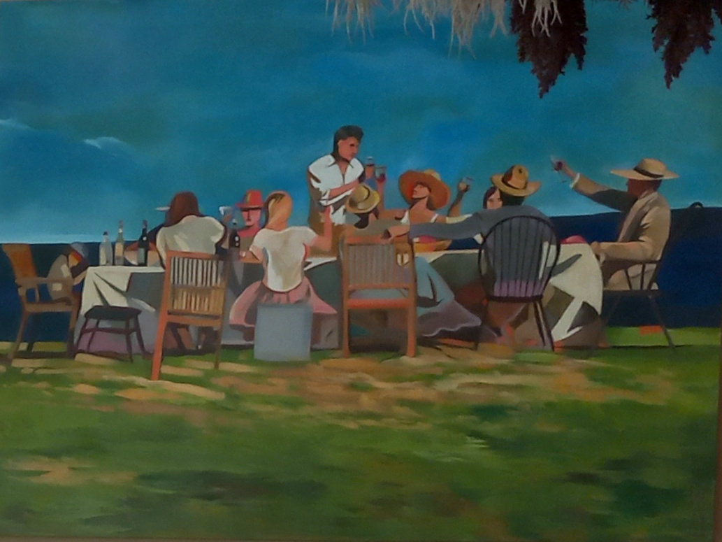 Живопись в кафе «Рогалик». Ростов-на-Дону. Осень 2024 год