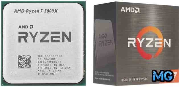 Для лучшей сборки ПК за 90000 рублей требуется отличный процессор, производительности которого будет хватать на многие годы. Наш выбор пал на не самую новую, но очень удачную игровую модель от AMD под распространенный сокет AM4. Процессор получил 8 ядер и 16 потоков с внушительной частотой 3,8-4,7 ГГц. В пике тепловыделение модели достигает отметки 105 Вт, что вполне обоснованно, учитывая рабочие частоты и число ядер. Изготовлен чип по 7-нм технологическому процессу, а потому отличается куда большей энергоэффективностью по сравнению с предыдущими моделями с аналогичной мощностью, но на более старом техпроцессе.