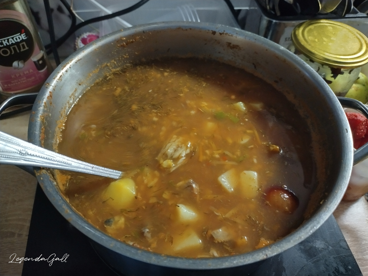 Вот такая густая ушица получилась.