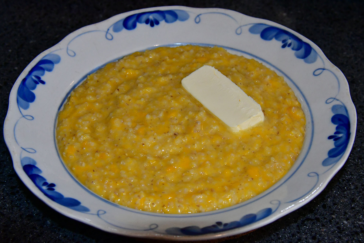 Ячневая каша с тыквой