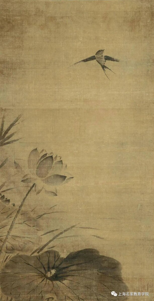 «Картина ива и ласточка» (《柳燕图》), ﻿Му Си (牧溪), Токио Токугава Доун Кайдзо. Источник: сайт baidu.com