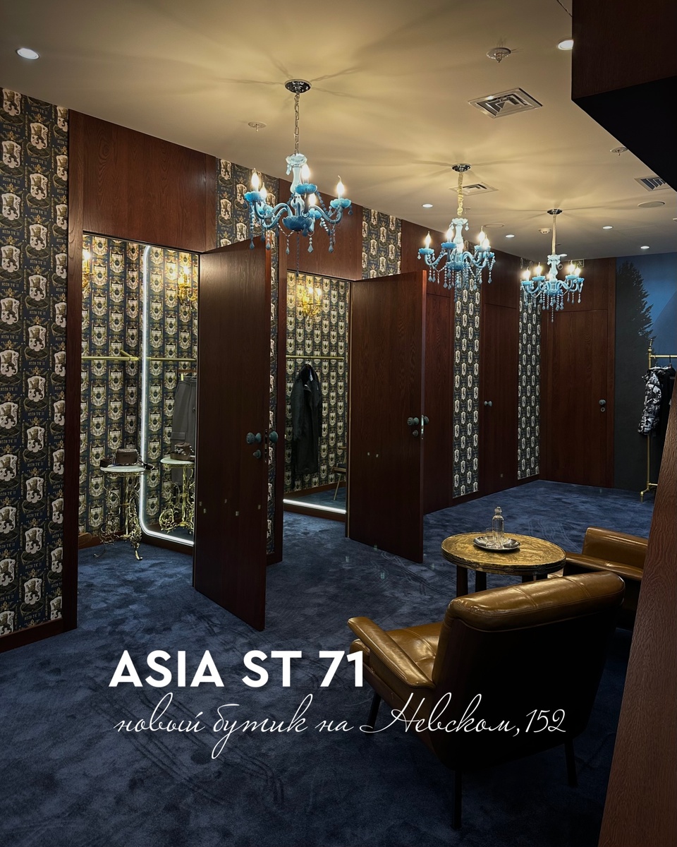 Зона примерочных на втором этаже бутика