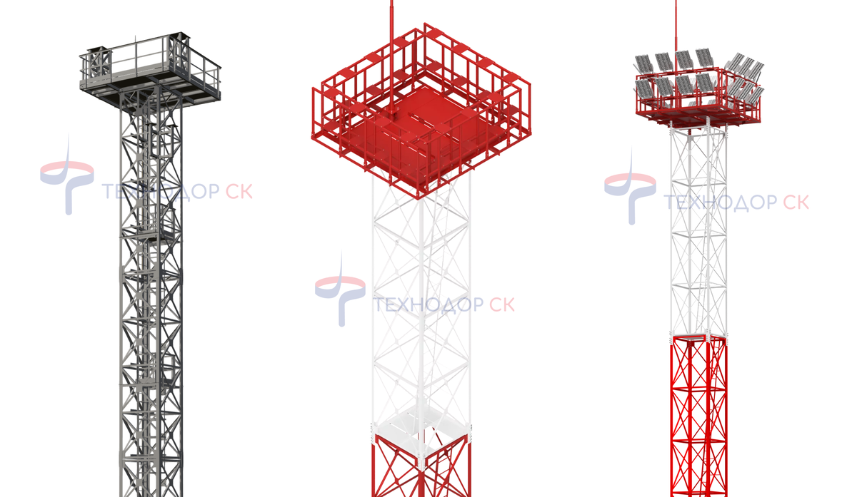 Модификации прожекторных мачт Н серии 3.501.2-123 в компании "Технодор СК"