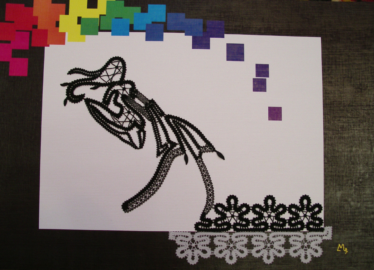 Бабочка. Кружево на коколюшках. Графическое изображение