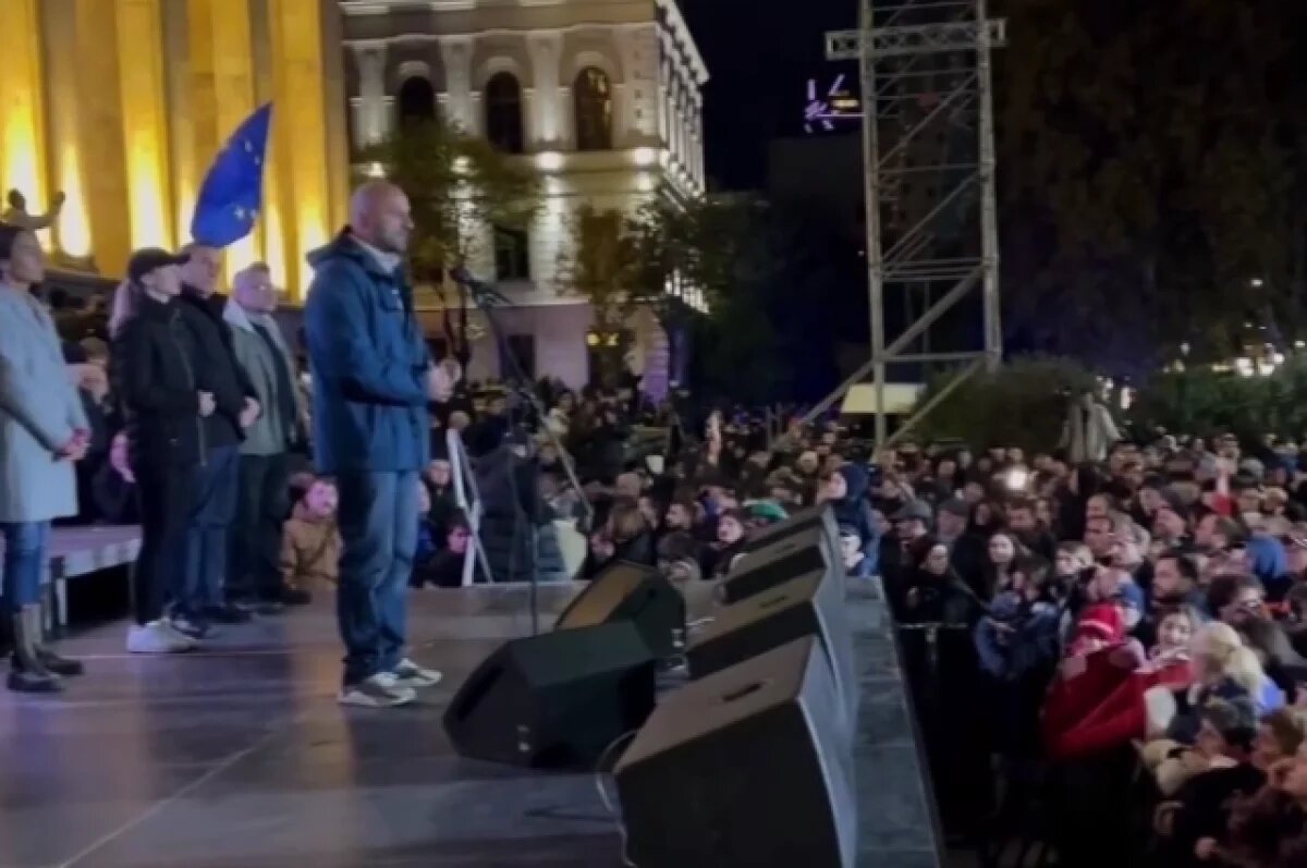    Грузинская оппозиция вышла на акцию против итогов выборов в парламент