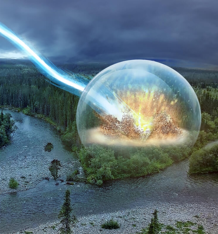 Эксперимент Николы Теслы мог спровоцировать подобное? (Фото: www.rusamny.com).