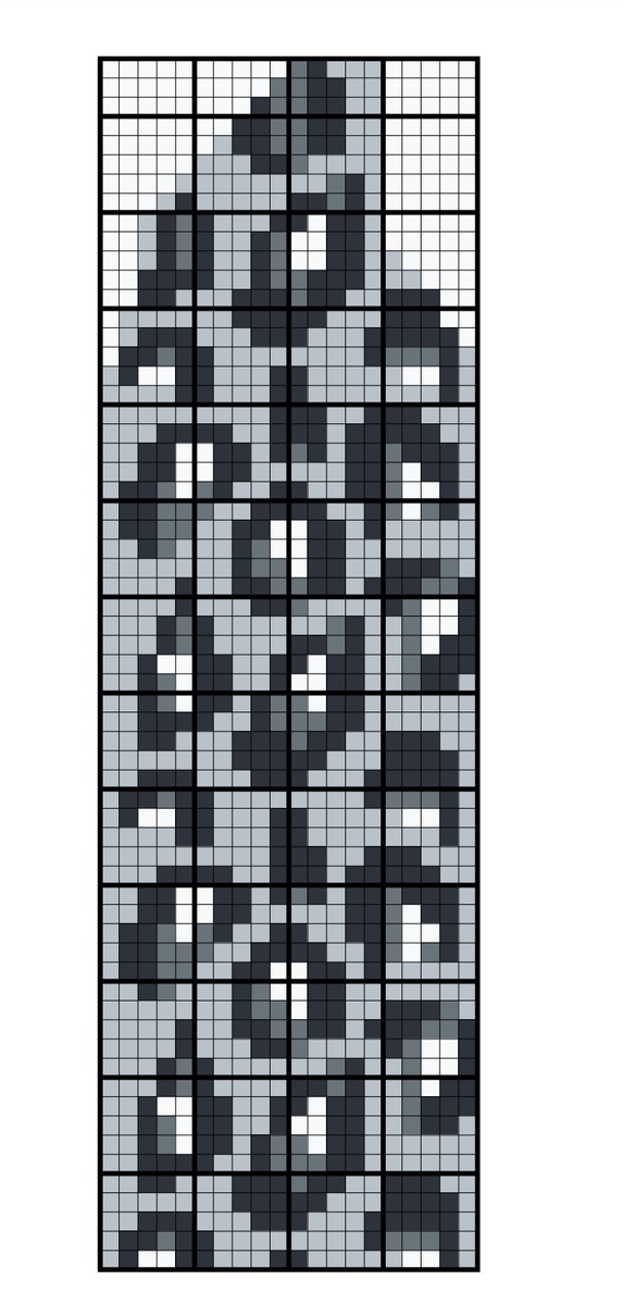 Схема леопардового узора.