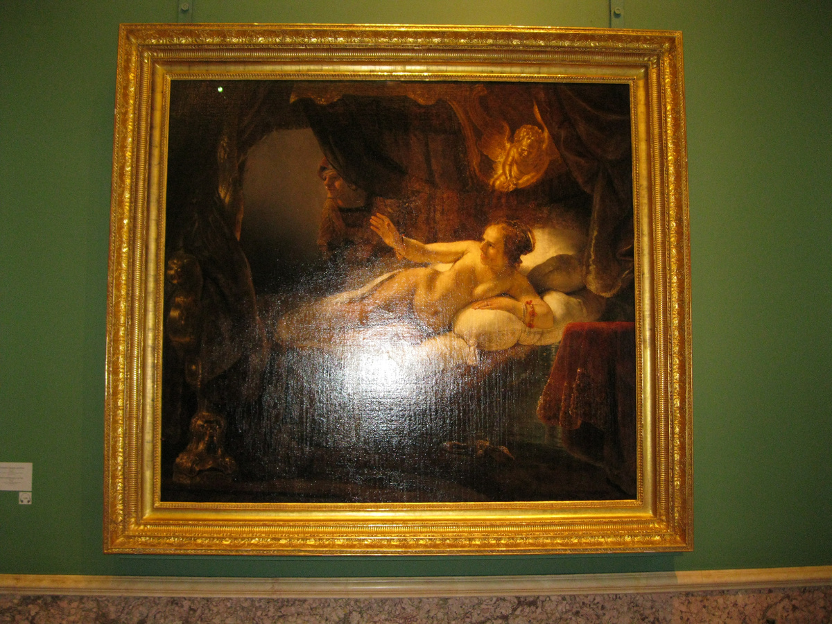«Даная» — картина выдающегося голландского художника Рембрандта, написанная в 1636–1647 годах по мотивам древнегреческого мифа о дочери аргосского царя Акрисия Данае, матери героя Персея. Фото из личного архива автора.