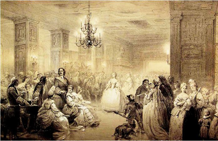 Неизвестный художник. Ассамблея при дворе Петра I
