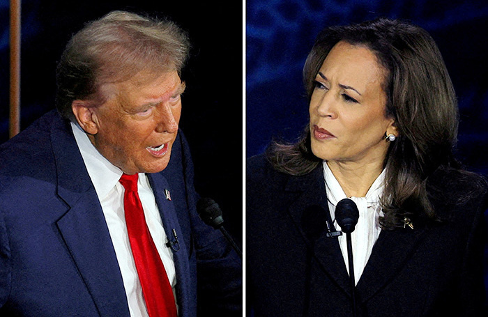    Дональд Трамп. Камала Харрис.Reuters