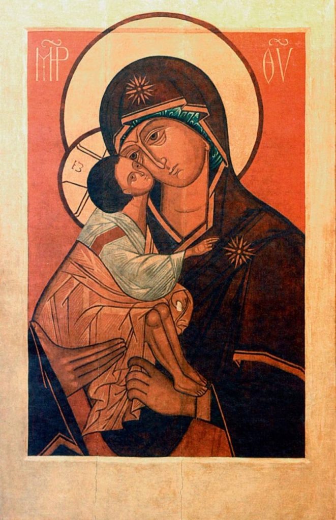 Донская икона Божией Матери.
1918–1919 гг.,  иконописец
В. А. Комаровский