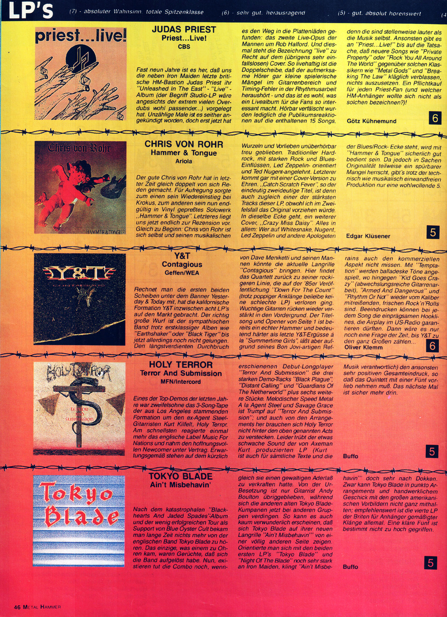 Страница журнала Metal Hammer