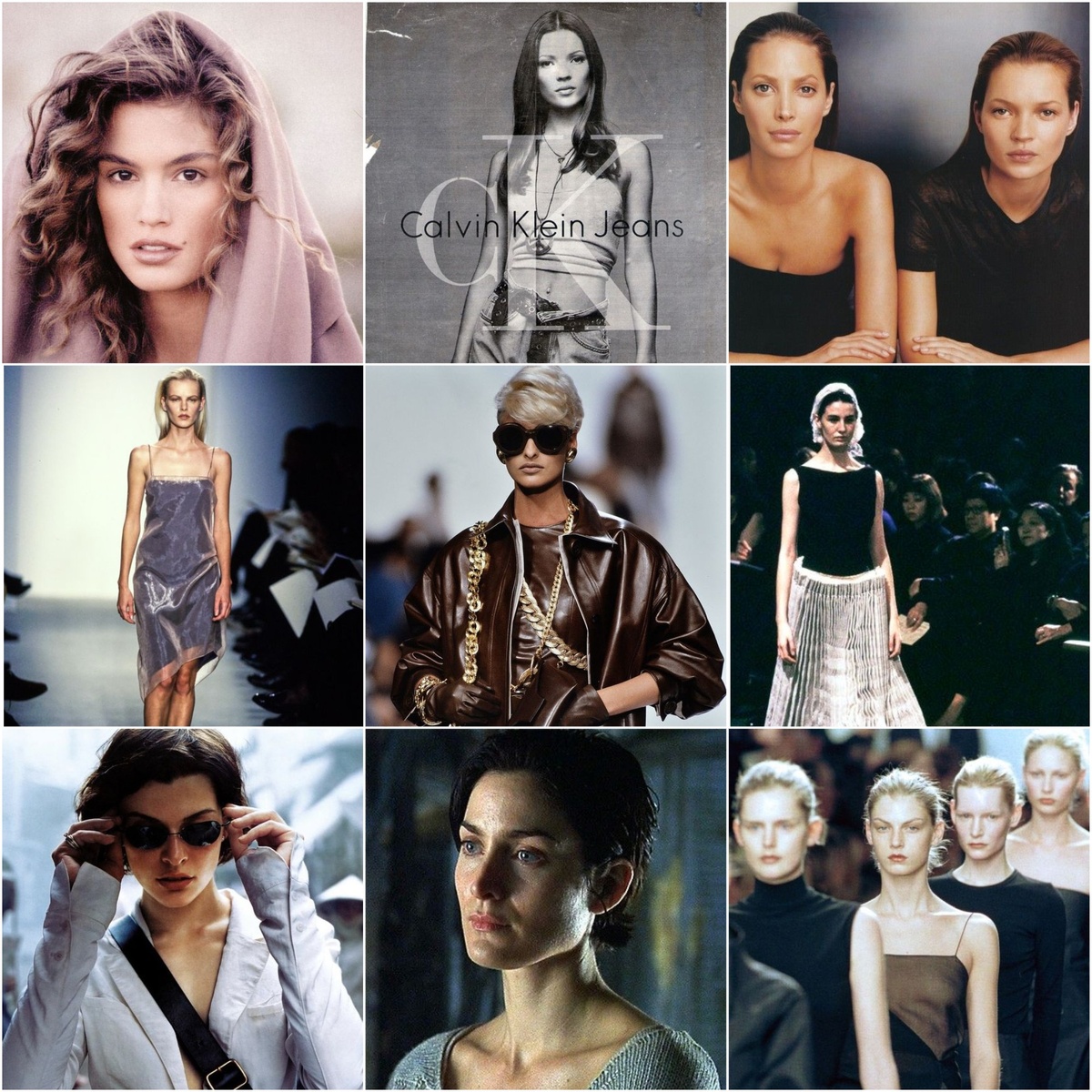 1. Мода 1990х. Иллюстрации из открытых источников. Коллажи авторские.