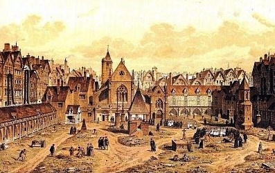 Кладбище Невинных в 16 веке. Фото с сайта lhtravel.ru