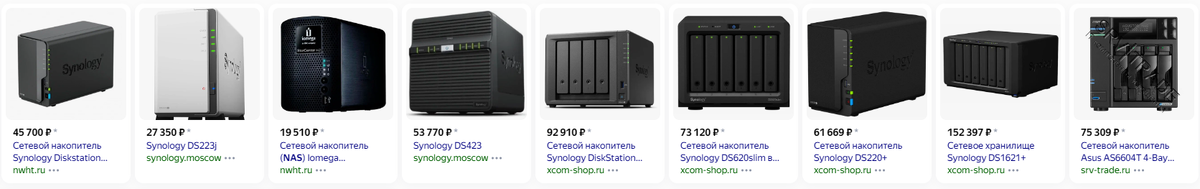 Цены на готовые NAS