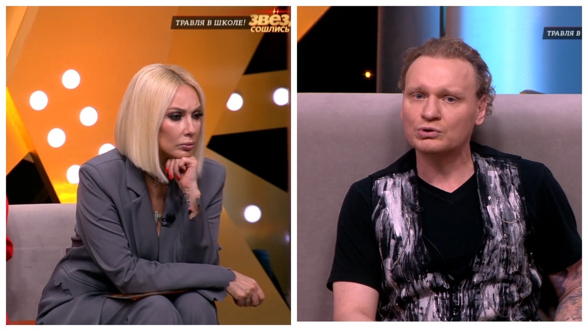 Во время передачи: Лера Кудрявцева, телеведущая, и Сергей Сафронов, иллюзионист