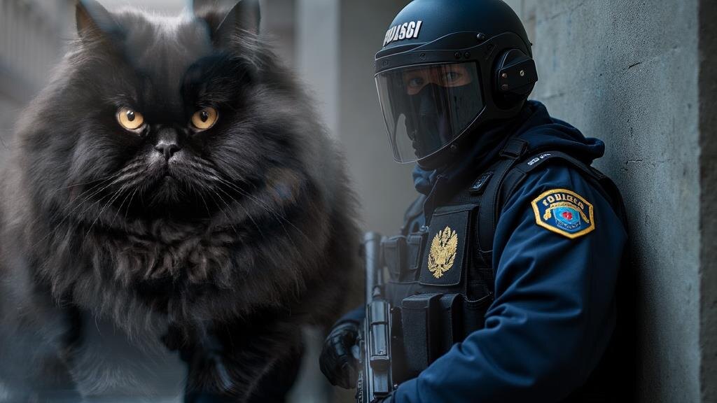 вот такой вот суровый героический кот 