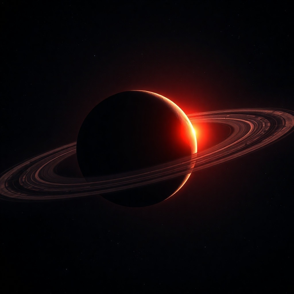 Экзопланета, вращающаяся вокруг красного карлика. Художественное представление