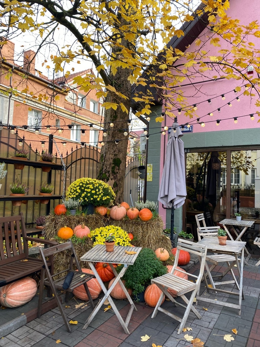 Уютное кафе в Амалиенау.