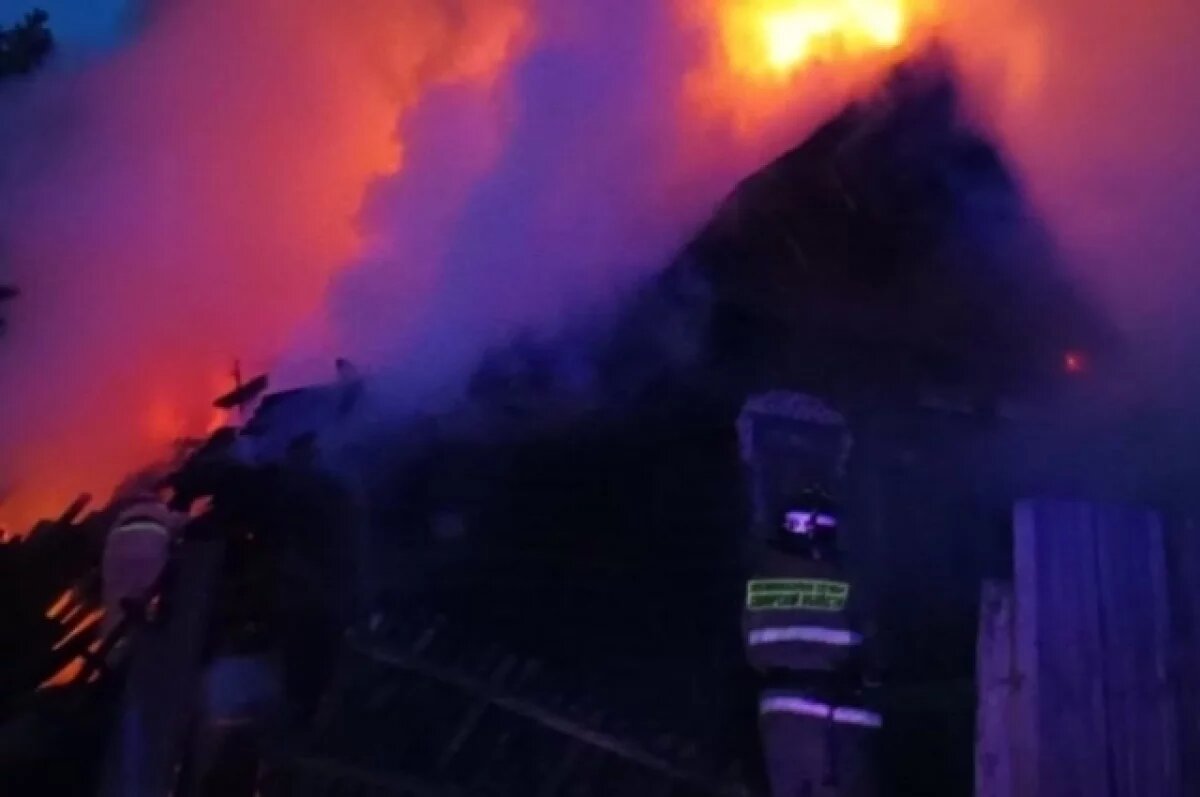    В Самарской области во время пожара в частном доме пострадал человек