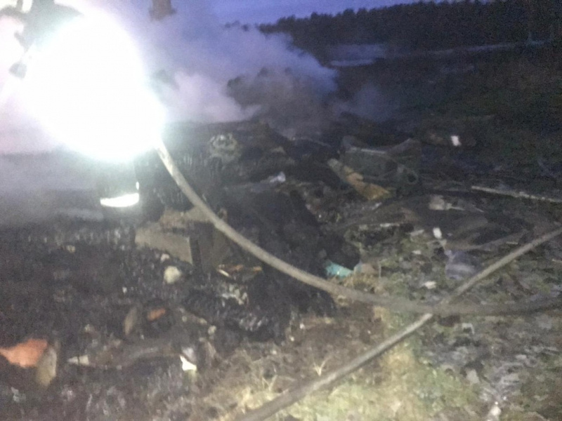    Частный дом полностью сгорел в КарелииОПС по Пряжинскому району