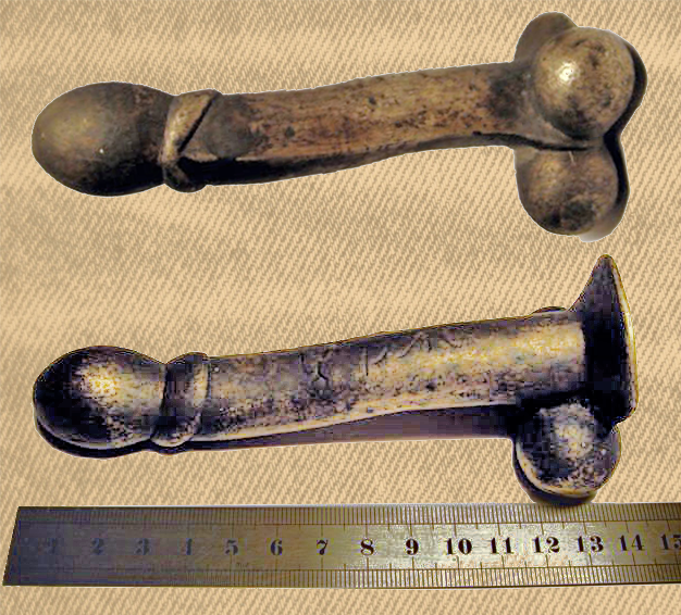 Ритуальный фаллоимитатор IV - III в.в. до н.э. Ольвия. Серебро. Частная коллекция.