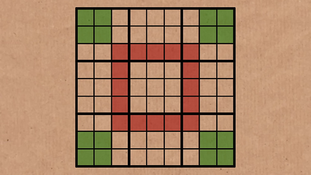    Схема решения судоку по принципу кольца ФистомефеляNumberphile/YouTube