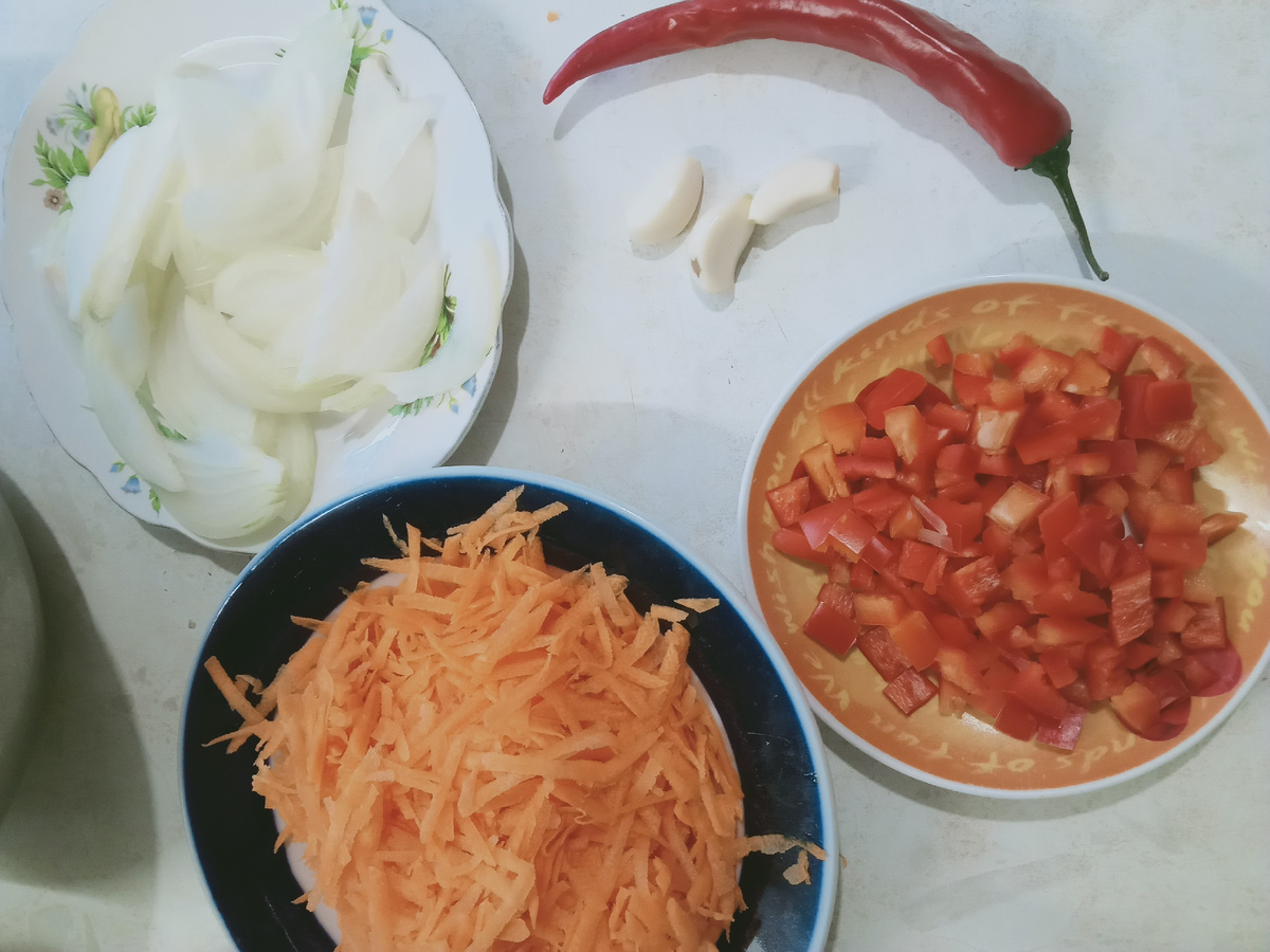 Овощи заготовка. Фото Автора.