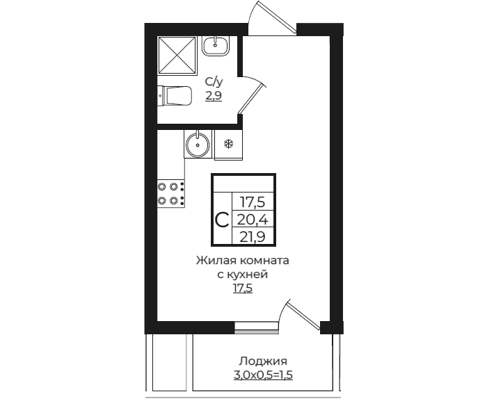 Стоимость 3 622 260₽, ПВ - 633 000₽, ежемесячный платеж - 13 470₽
