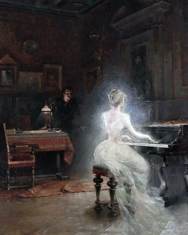 Жорж ру ( George Roux , 1853-1929 ) Картина "Дух"