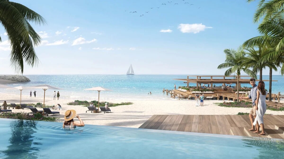 Приватный пляж в ЖК на острове Аль-Марджан