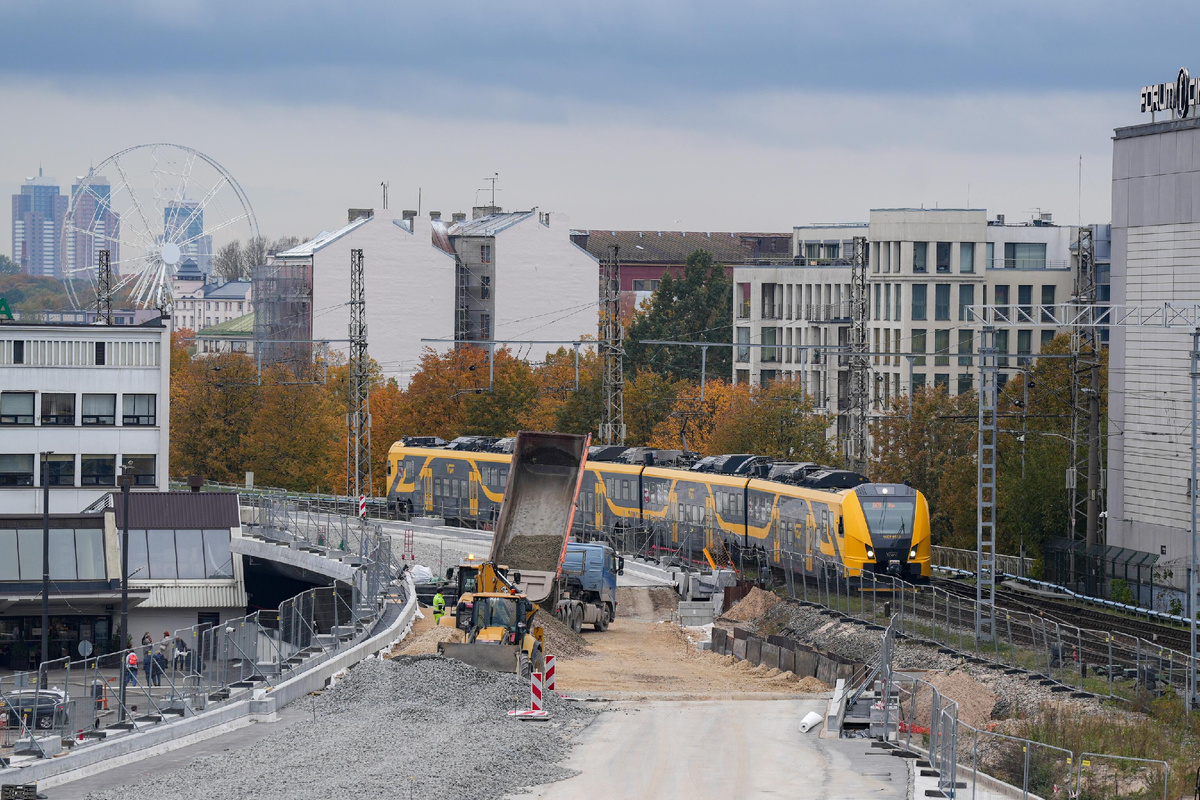Работы по строительству центрального узла Rail Baltica в Риге © CC BY-SA 2.0 / Saeima / Ieva Ābele