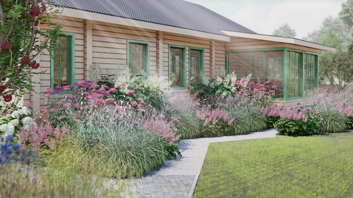 Цветник у дома