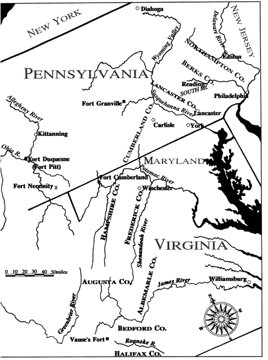 Фронтир Вирджинии и Пенсильвании в Семилетней войне.