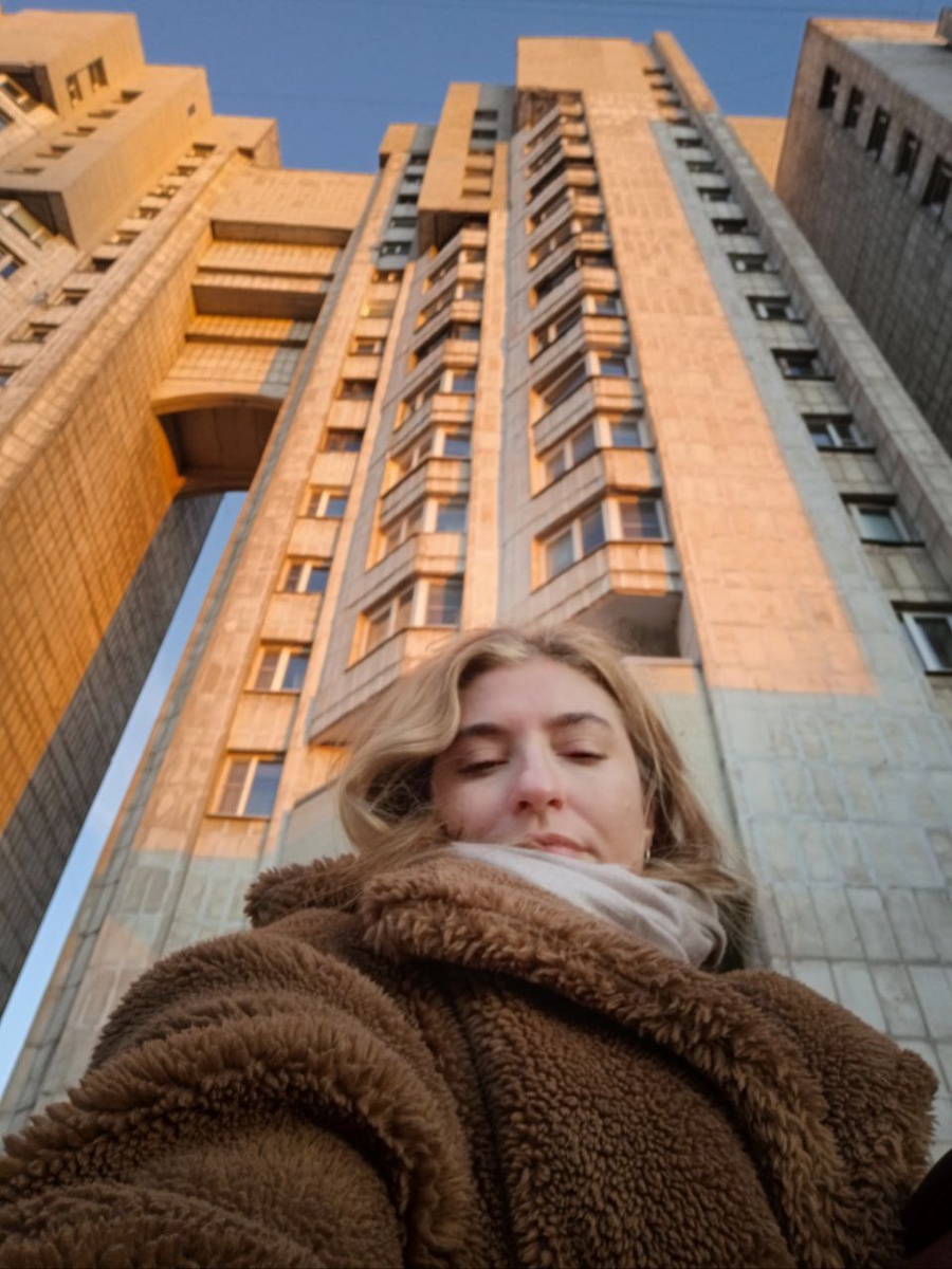 Поймала закатные лучи по пути к подруге