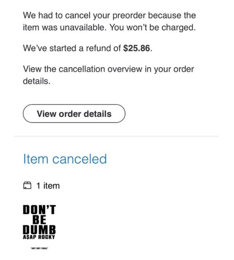     Скриншот отмены заказа / Источник: Kurrco