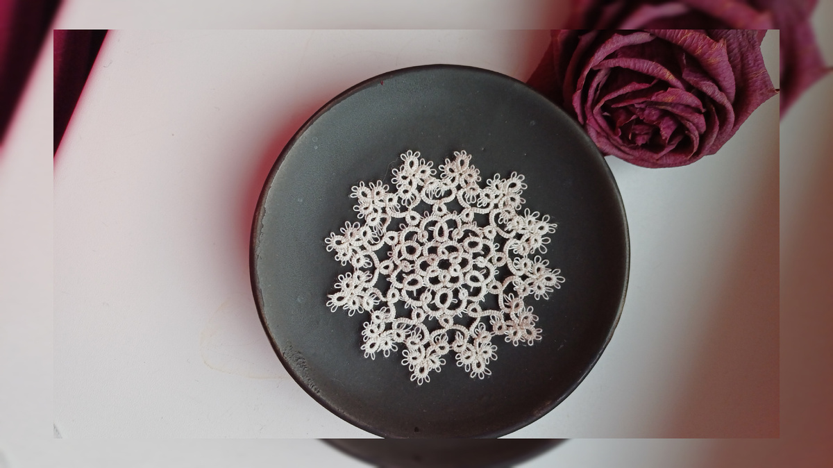 Минисалфеточка иглой из обычных швейных ниток