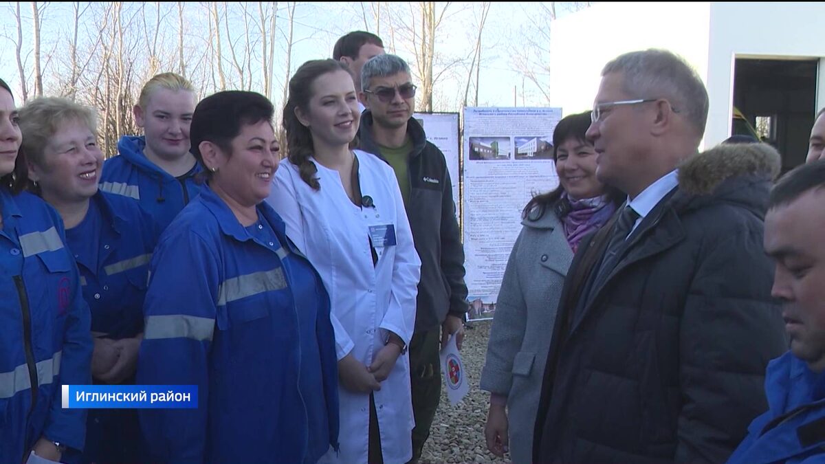    Новая школа, подстанция скорой помощи: Радий Хабиров побывал с рабочим визитом в Иглинском районе Башкирии
