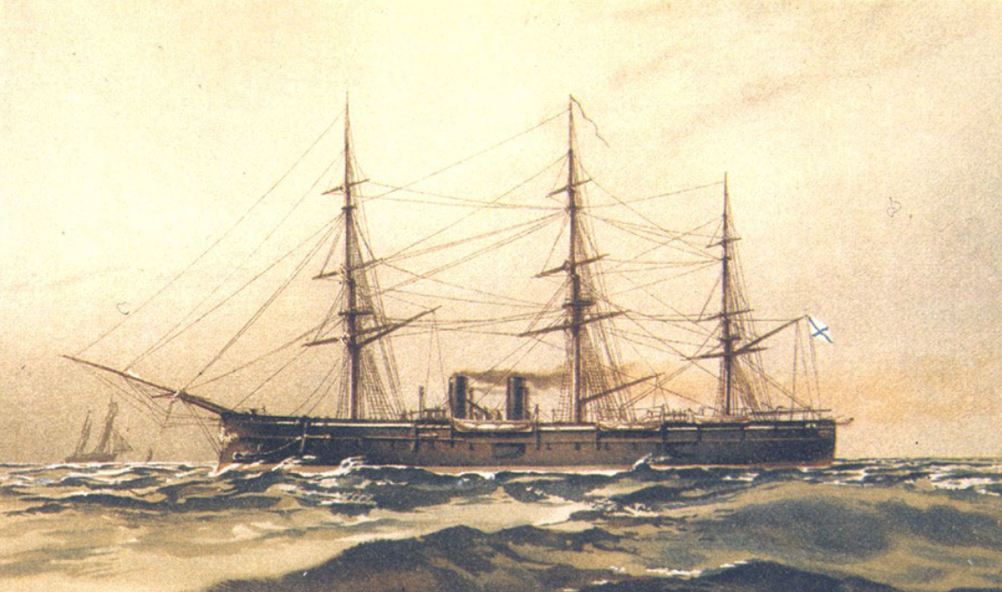 Броненосный фрегат "Князь Пожарский", рисунок