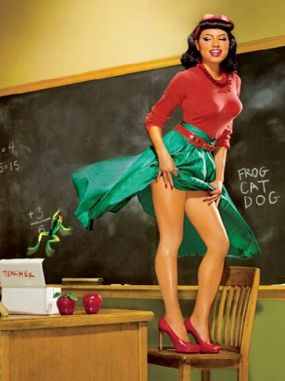 Cute pin up teacher. I like this picture, and you? Заимствовано на Кинопоиск.ру
