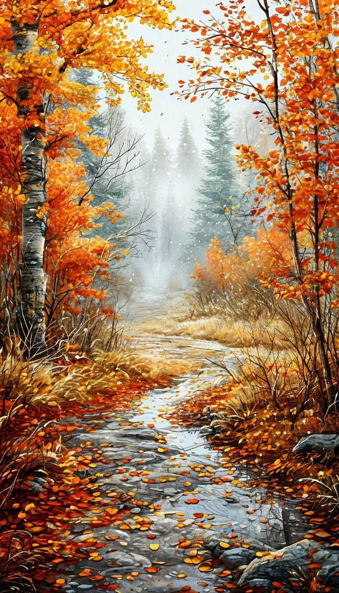 Невероятные акварельные пейзажи осени, которые вас поразят!