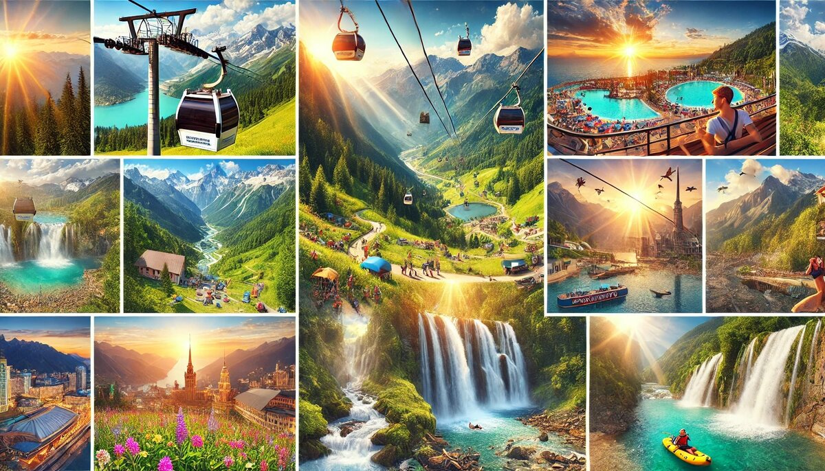 Красная Поляна летом панорамы, водопады и экстремальные развлечения на природе