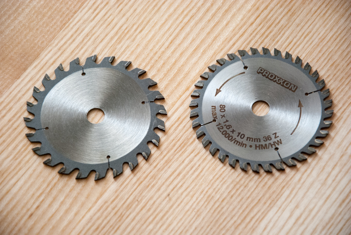 Компенсационные пропилы на фирменных дисках Proxxon