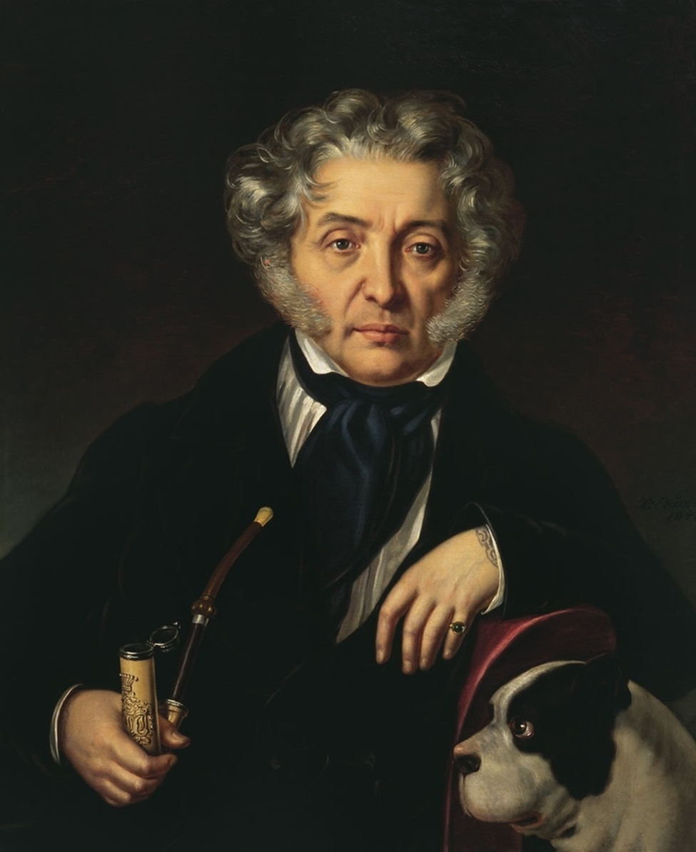 Филипп Рейхель. Портрет графа Толстого «Американца» в преклонном возрасте. 1846 год.