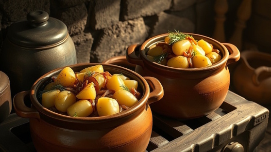    Готовим в горшочках: аппетитный картофель с салом и укропом Виктория Шварц