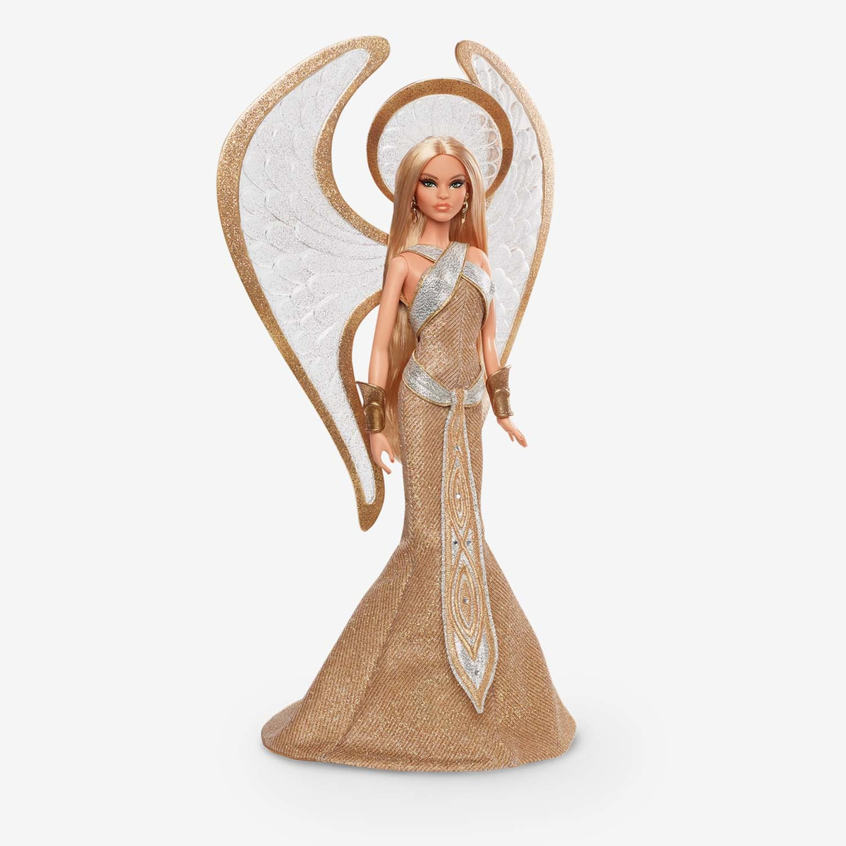 2022 Bob Mackie Barbie Holiday Angel Doll, Mattel