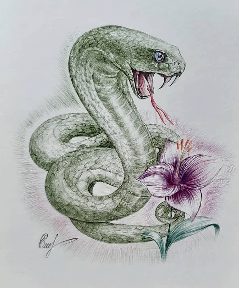 Змея Художник Елена Сизова 