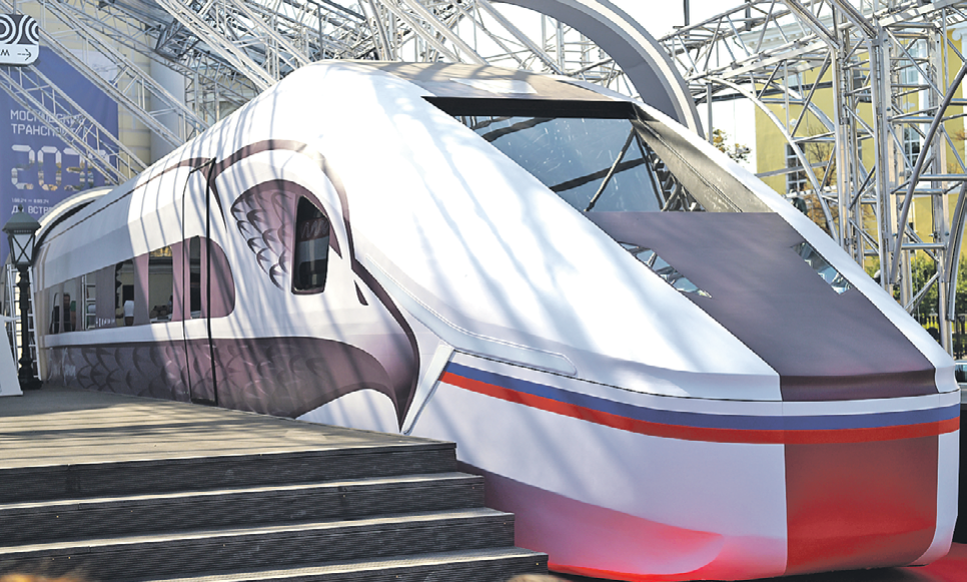 Так скоростной суперпоезд Москва Санкт-Петербург «Белый кречет»  выглядит снаружи. Фото: Евгений Биятов/РИА Новости 